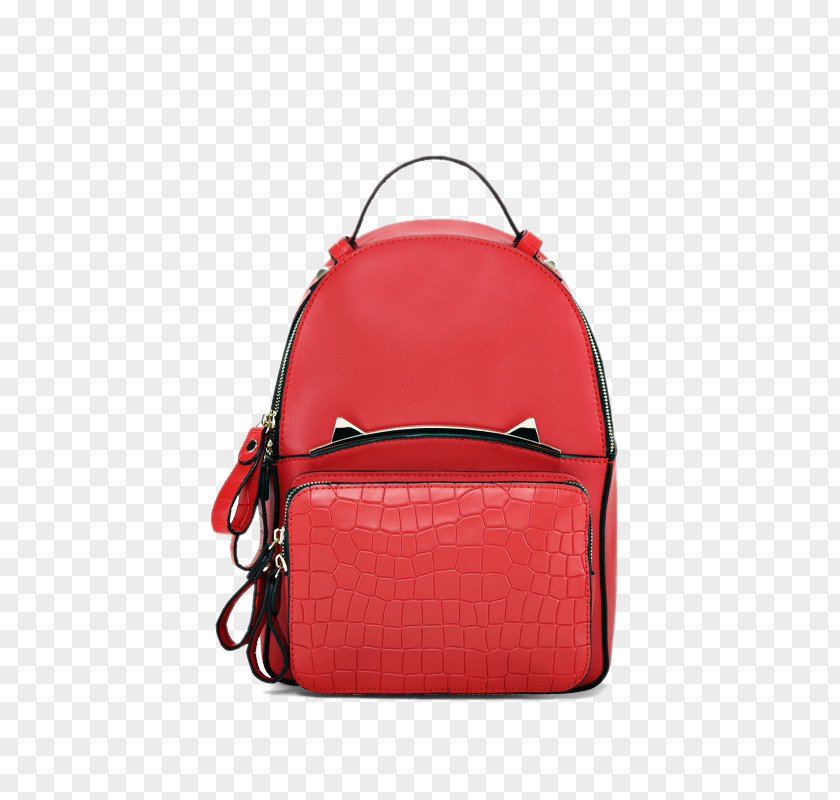 Red Snakeskin Backpack Handbag PNG