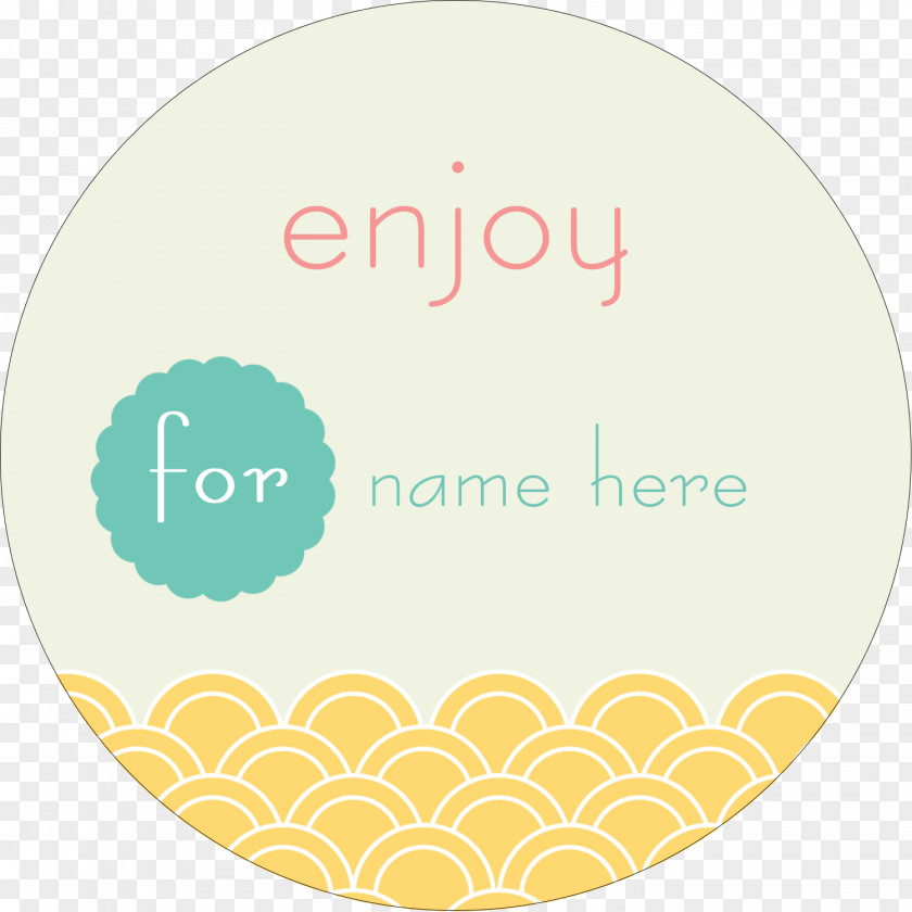Yellow Label Round Product Font Material PNG