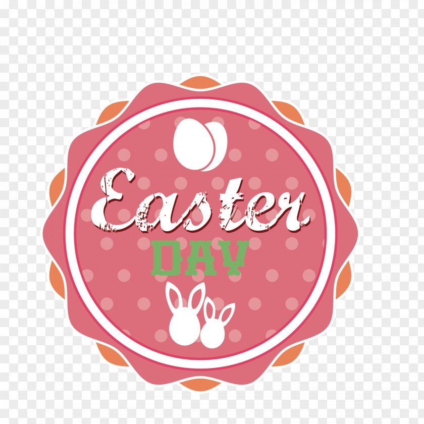 Vector Easter Red Badge Euclidean PNG