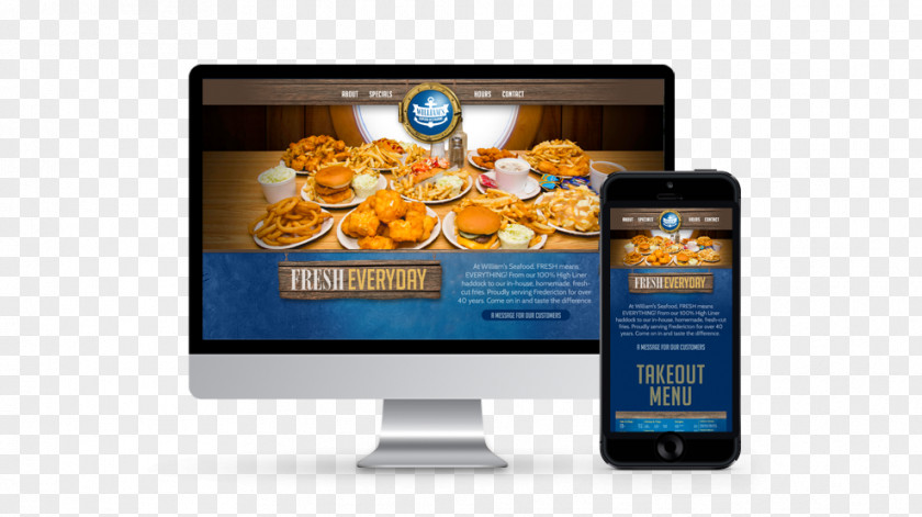Web Design William's Seafood Restaurant Graphic PNG