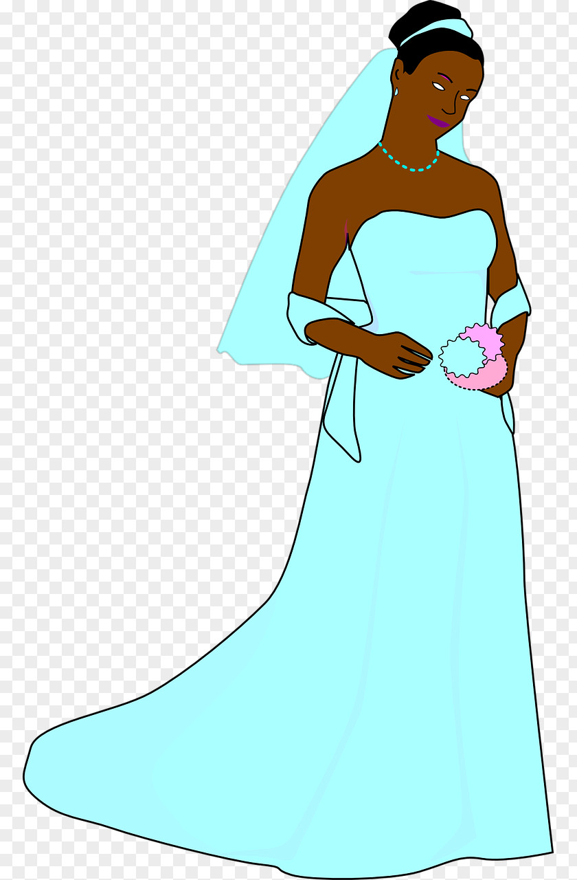 White Veil Woman Bride Clip Art PNG