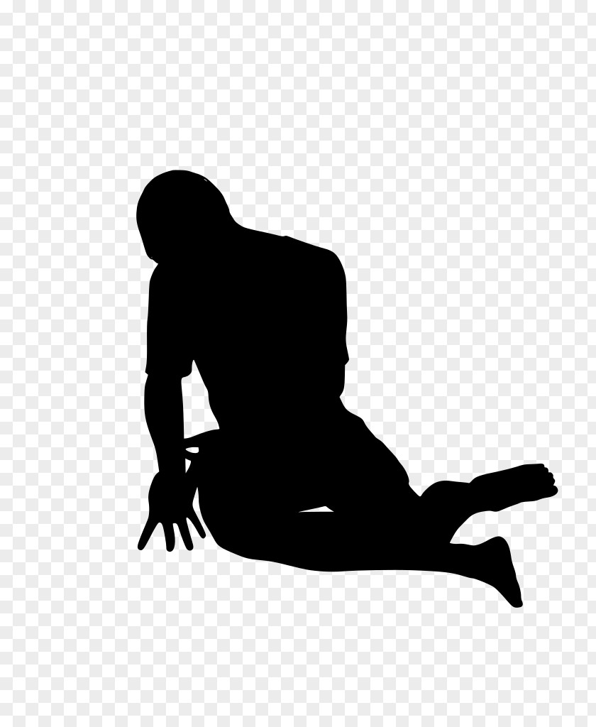 Kneeling Silhouette Sitting PNG