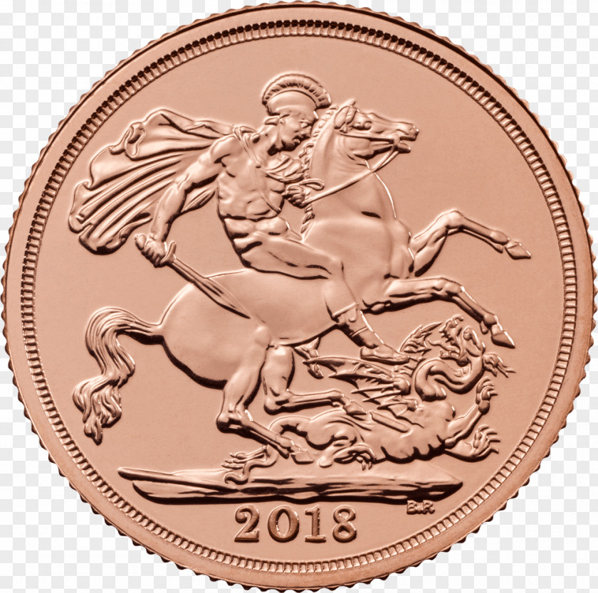 Luxurious Texture Carving Royal Mint Sovereign Bullion Coin Britannia PNG