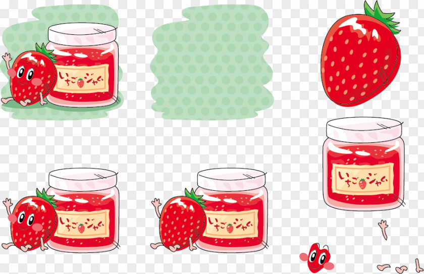 Strawberries With Strawberry Jam Expression Vector Aedmaasikas Download PNG