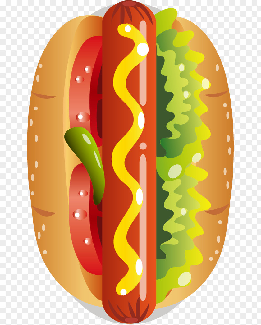 Vector Hot Dog Food Sausage Fast Junk Clip Art PNG