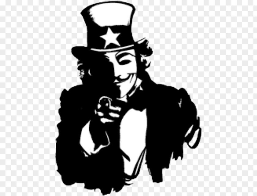 Anonymous Uncle Sam I Want You Hacker YouTube PNG