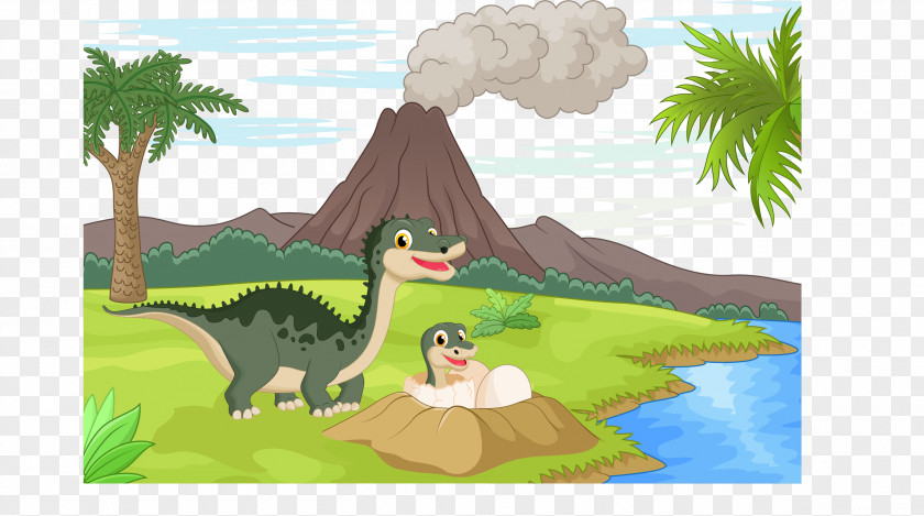 Vector Material Dinosaur Tyrannosaurus Cartoon Illustration PNG