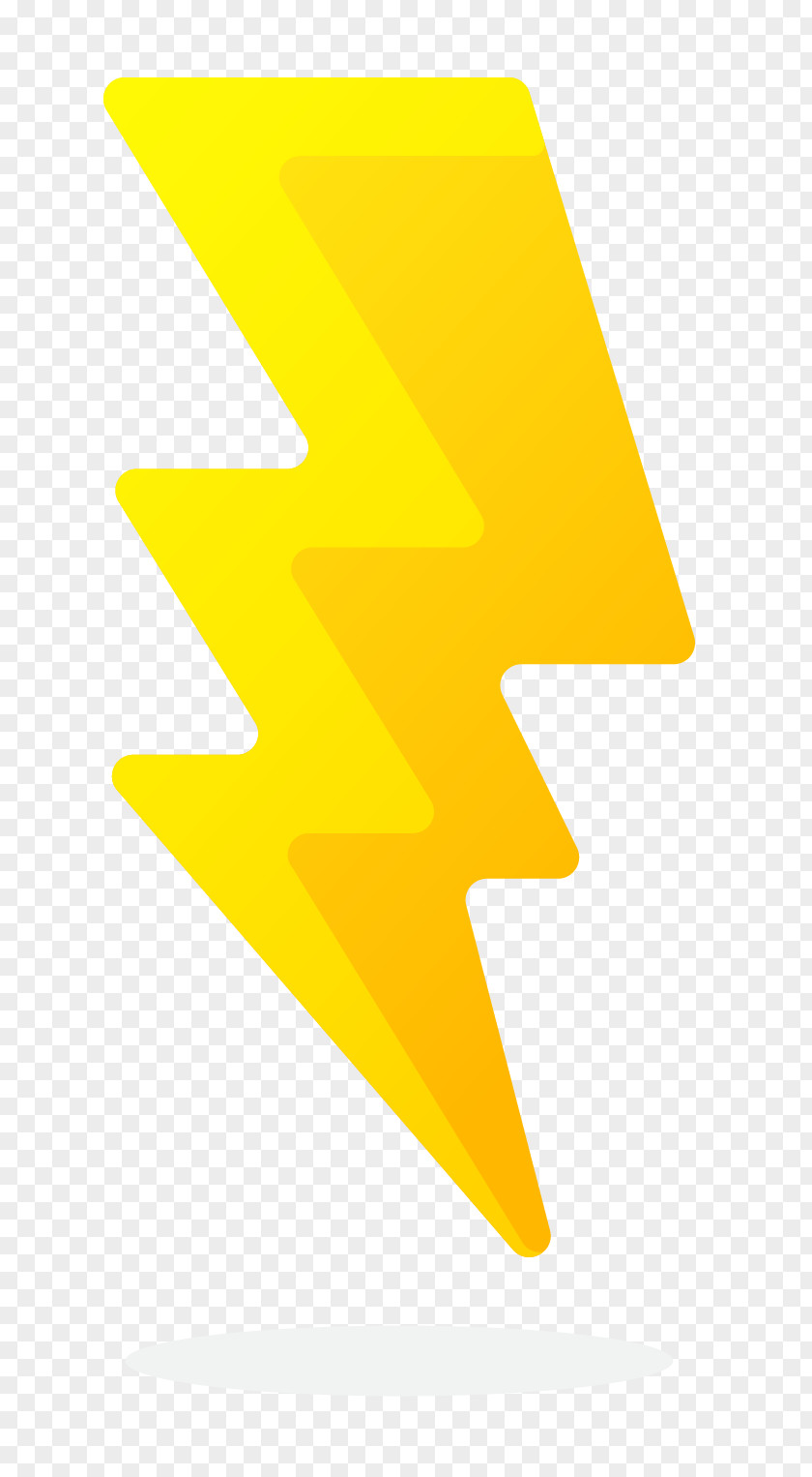 Color Triangle Lightning Cartoon PNG