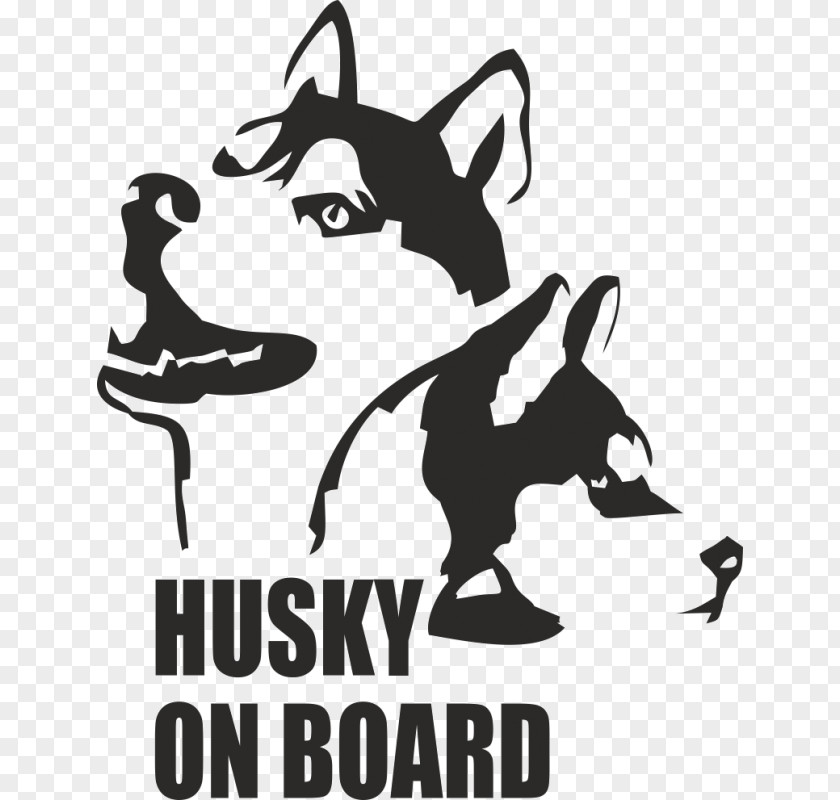 Car Siberian Husky Alaskan Malamute Sticker Decal PNG