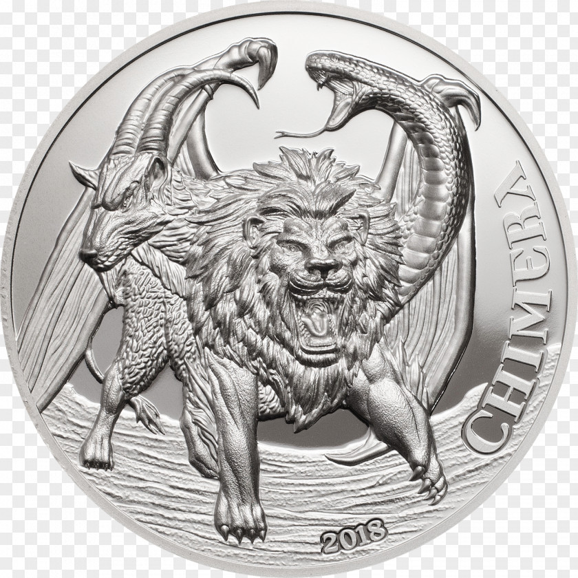 Chimera Proof Coinage Silver Coin PNG