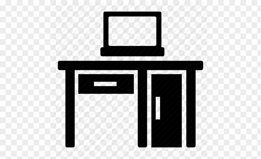 Office Desk Icon Computer Furniture PNG