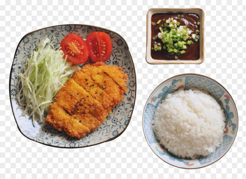 The Sauce Fried Chicken To Plain White Rice Menchi-katsu Tonkatsu Korokke Bento Karaage PNG