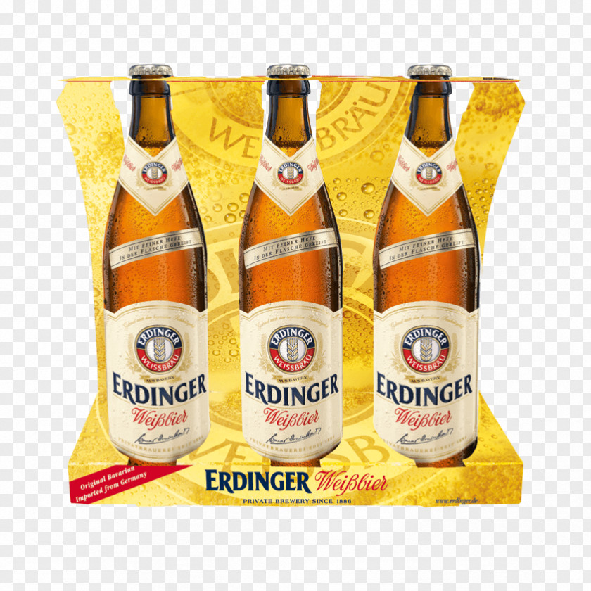 Beer Wheat Erdinger Hefeweizen Bottle PNG