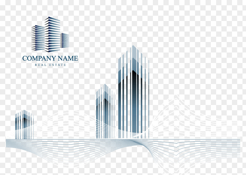 Technology Background Real Estate Building Logo Icon PNG