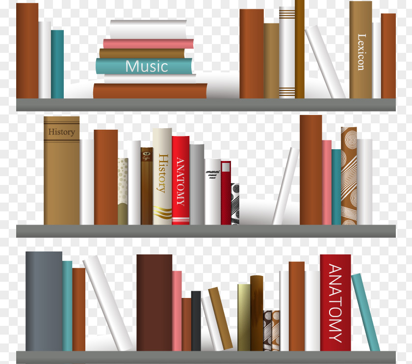 Vector Books Bookcase Reading PNG
