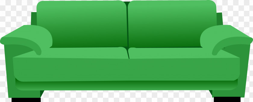 Vector Green Sofa Couch Furniture Clip Art PNG