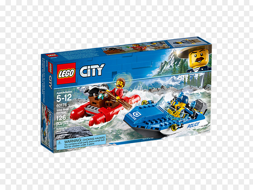 Wild River Escape LEGO 60174 City Mountain Police Headquarters ToyPrincess Lego Cities City: Escape, Ages: 5-12 (60176) 60176 PNG