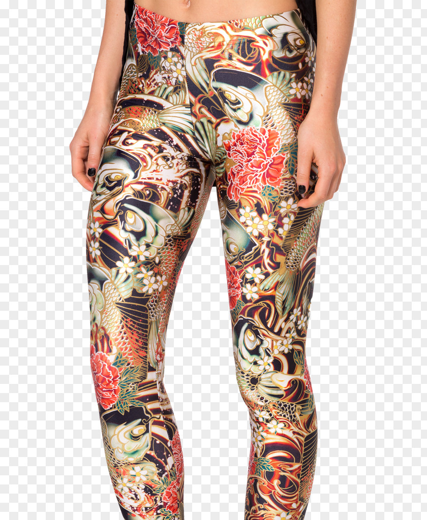 Koi Tattoo Leggings Pants Clothing Tights Sock PNG