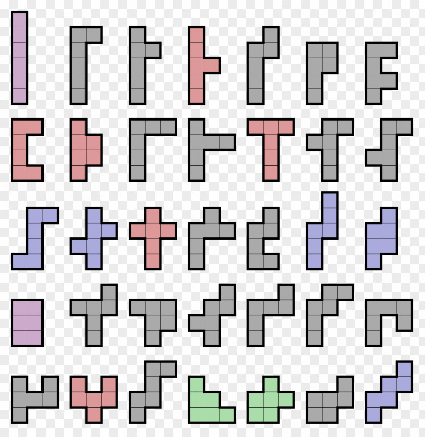 All Included Dominoes Hexomino Polyomino Heptomino Tessellation PNG