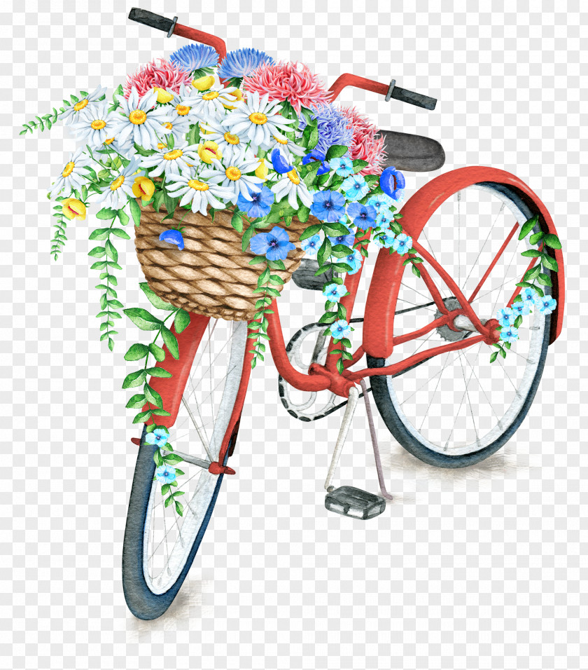 Bicycle Watercolor Painting Drawing PNG