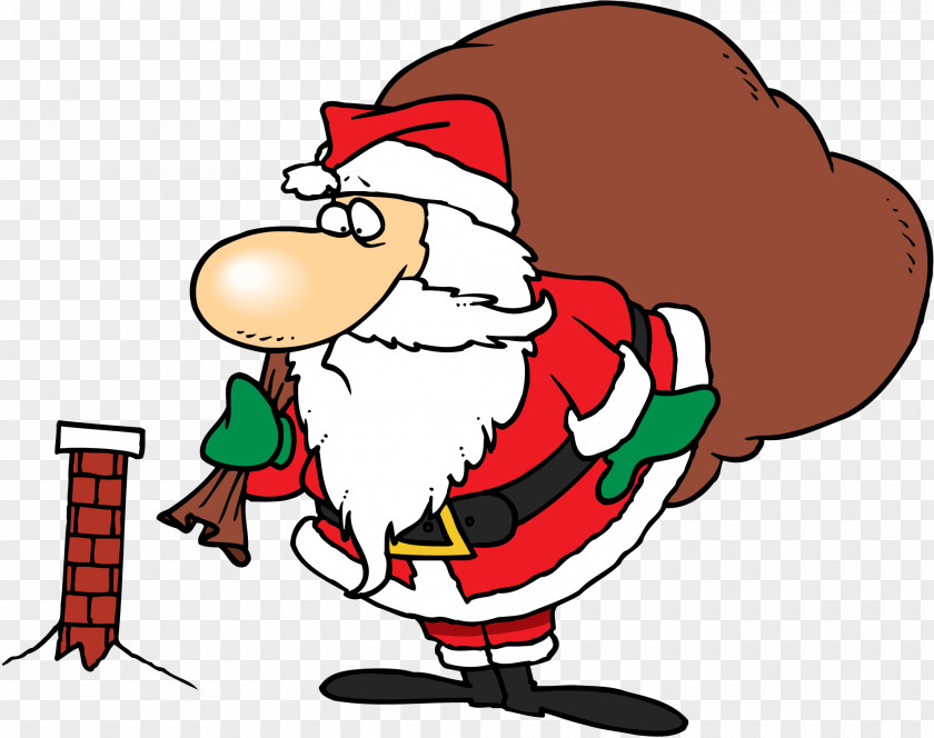 Santa Claus Takes The Bell Drawing Clip Art PNG