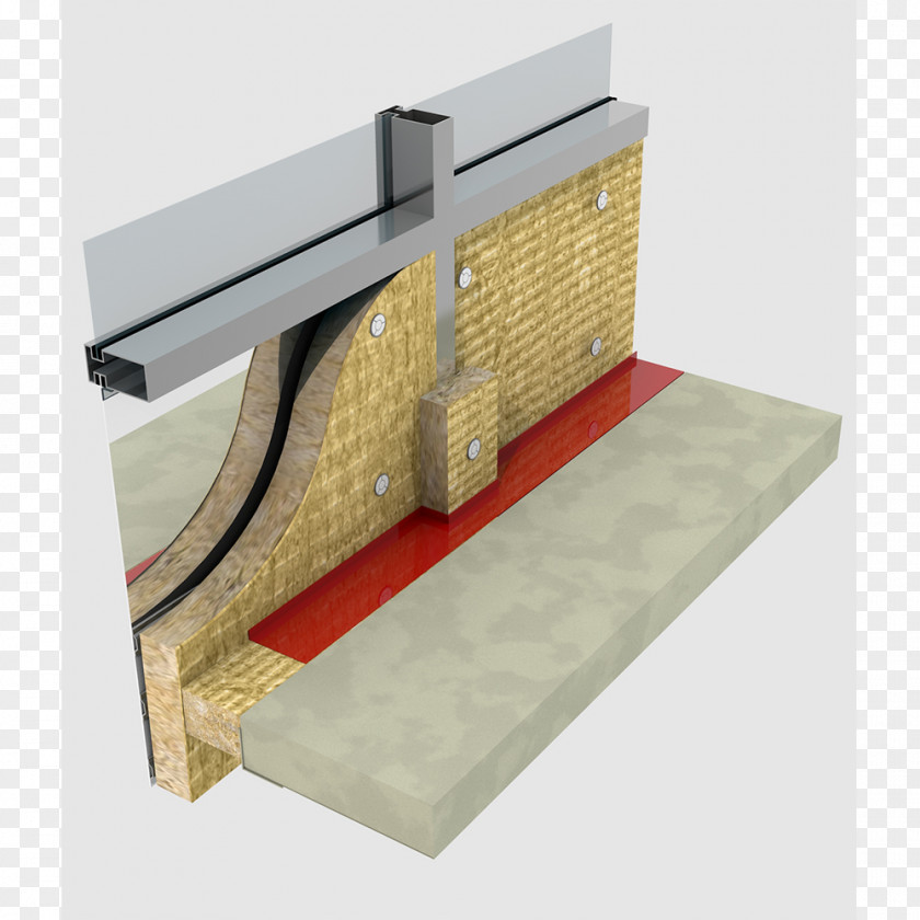 Window Curtain Wall Thermal Insulation Mineral Wool Building PNG