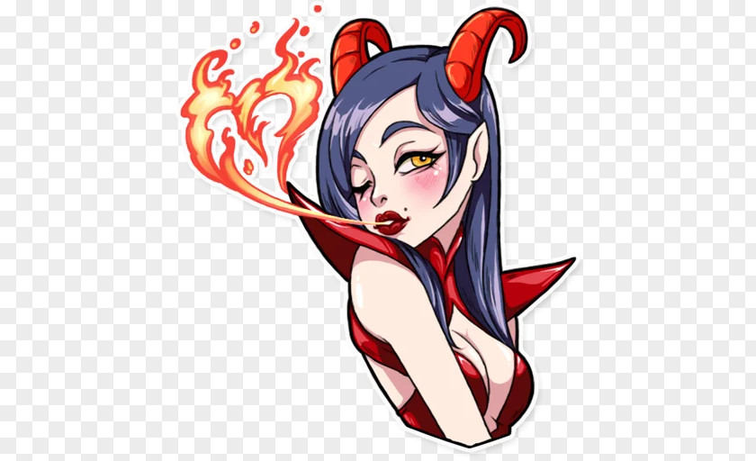 Devil Telegram Sticker MoboMarket Woman PNG