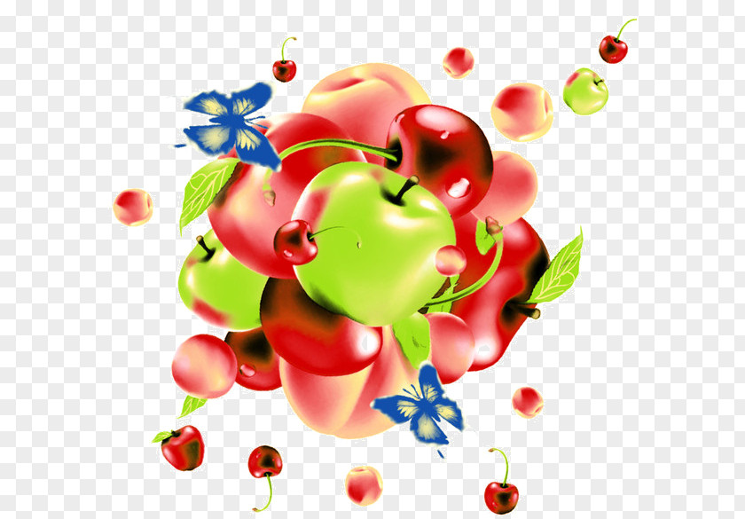 Red Apple And Green Paradise PNG