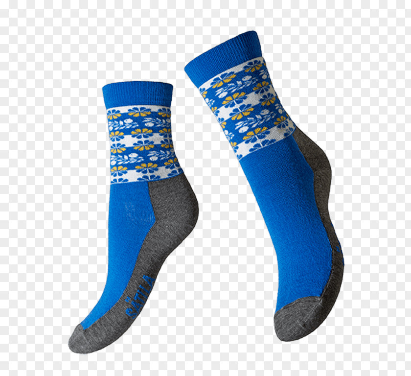 Sock Electric Blue Cobalt PNG