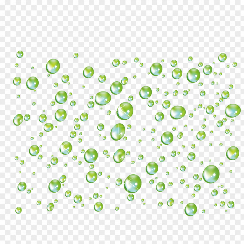Green Little Water Droplets Drop PNG