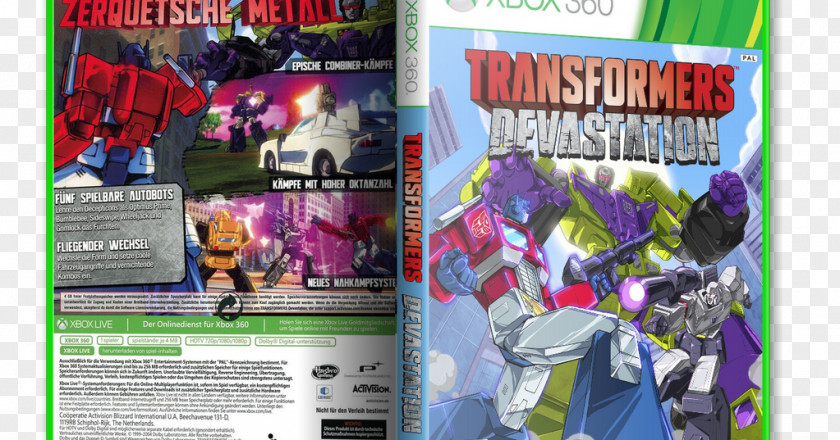 Xbox Transformers: Devastation 360 Rise Of The Dark Spark Fall Cybertron Revenge Fallen PNG