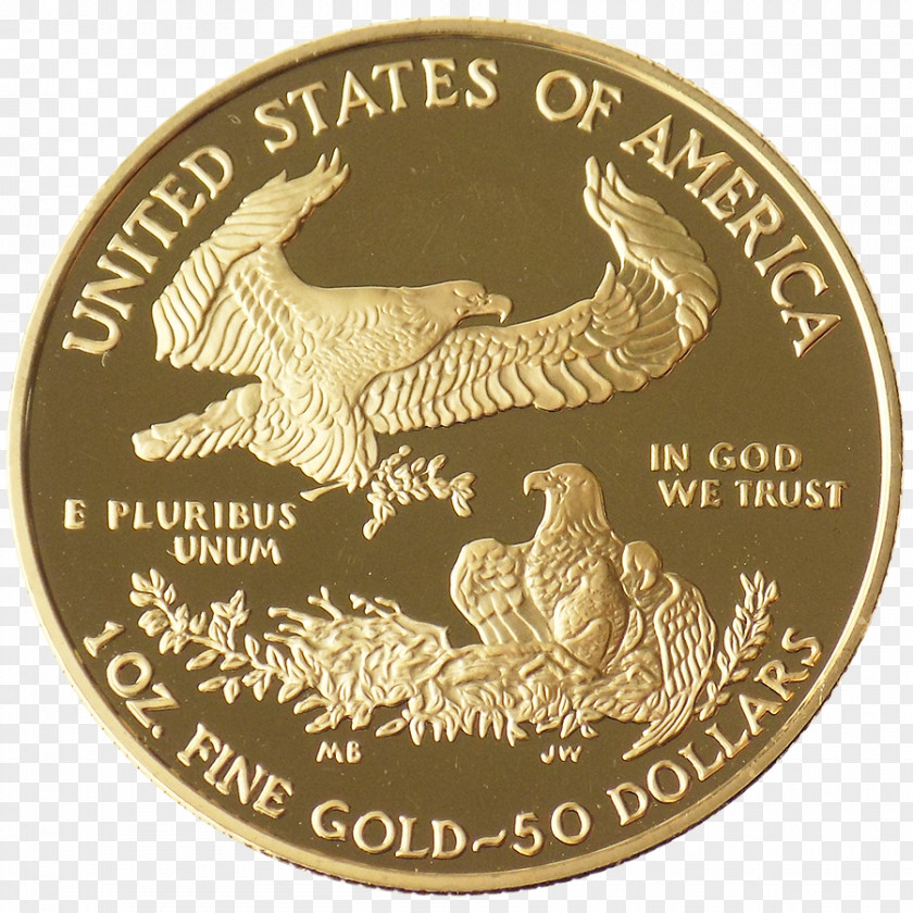 Gold Coins Usa Coin American Eagle Medal PNG