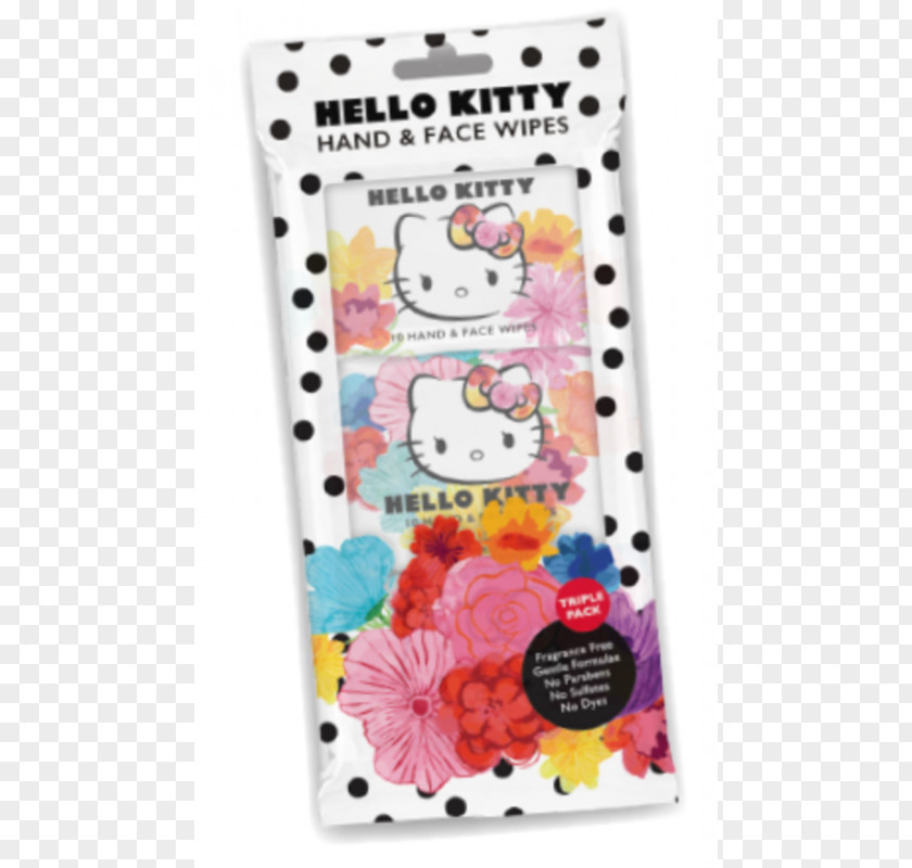 Hello Kitty Face Wet Wipe Hand Textile Diaper PNG