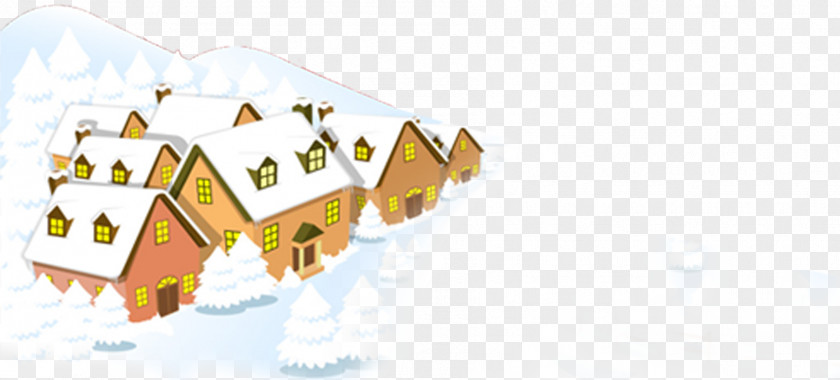 House, Cartoon Snow, Creative Taobao Santa Claus Christmas Tree New Years Day PNG
