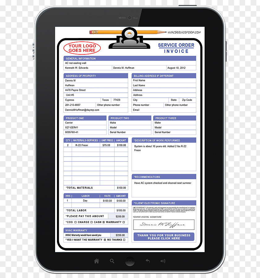 Jump Paper Form Service HVAC PNG