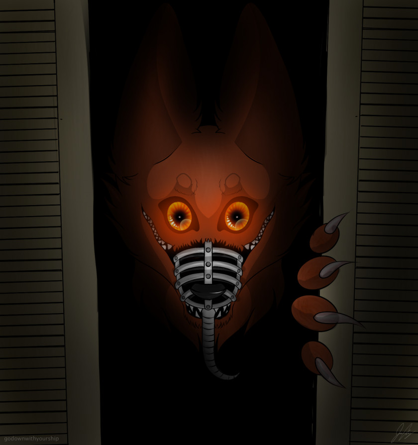 Nightmare Foxy Five Nights At Freddy's 4 There's A Monster In Your Closet! Drawing Door PNG