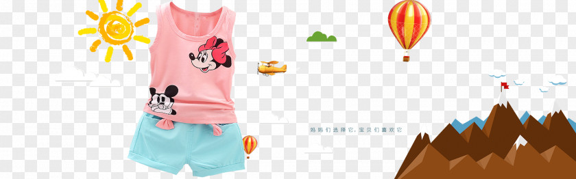 Summer Children's Clothing Explosion Models Taobao Promotional Posters Poster Promotion PNG