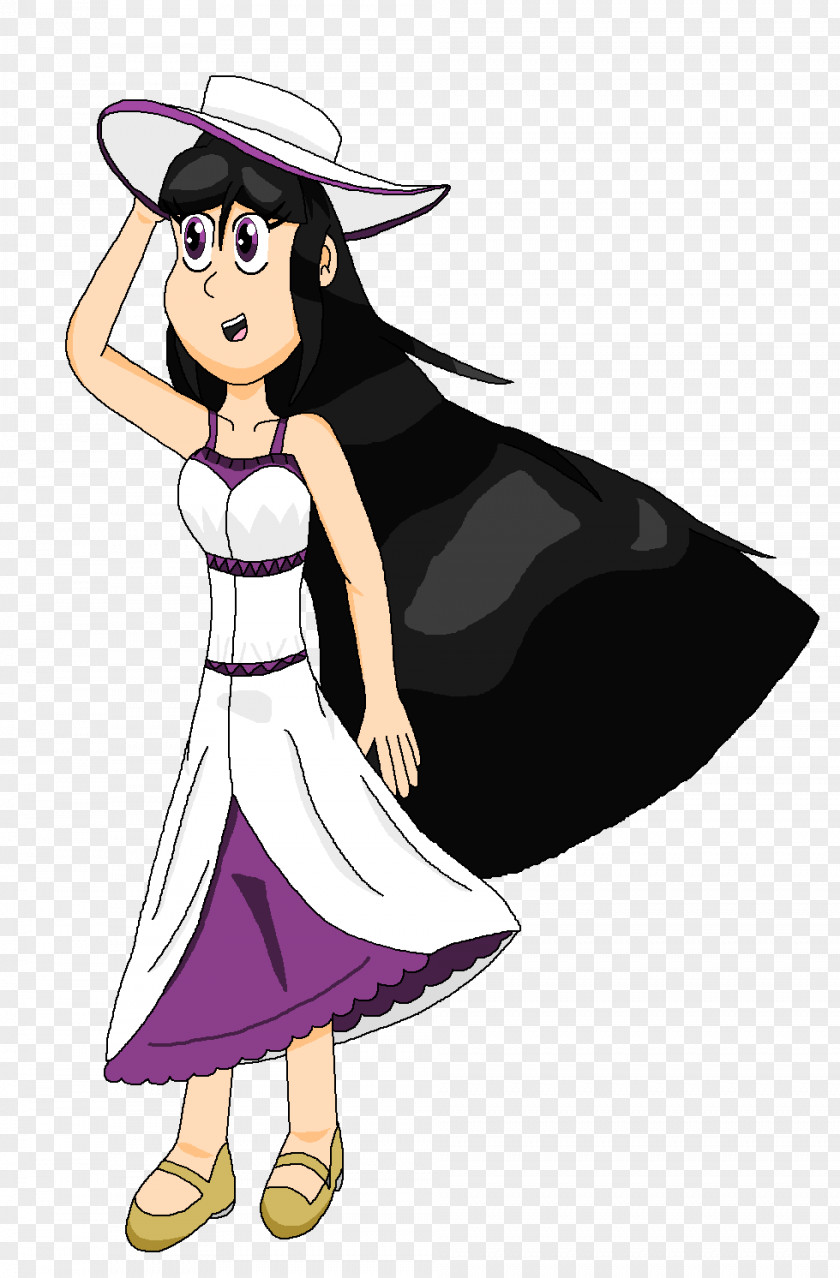 Black Hair Costume Character Clip Art PNG