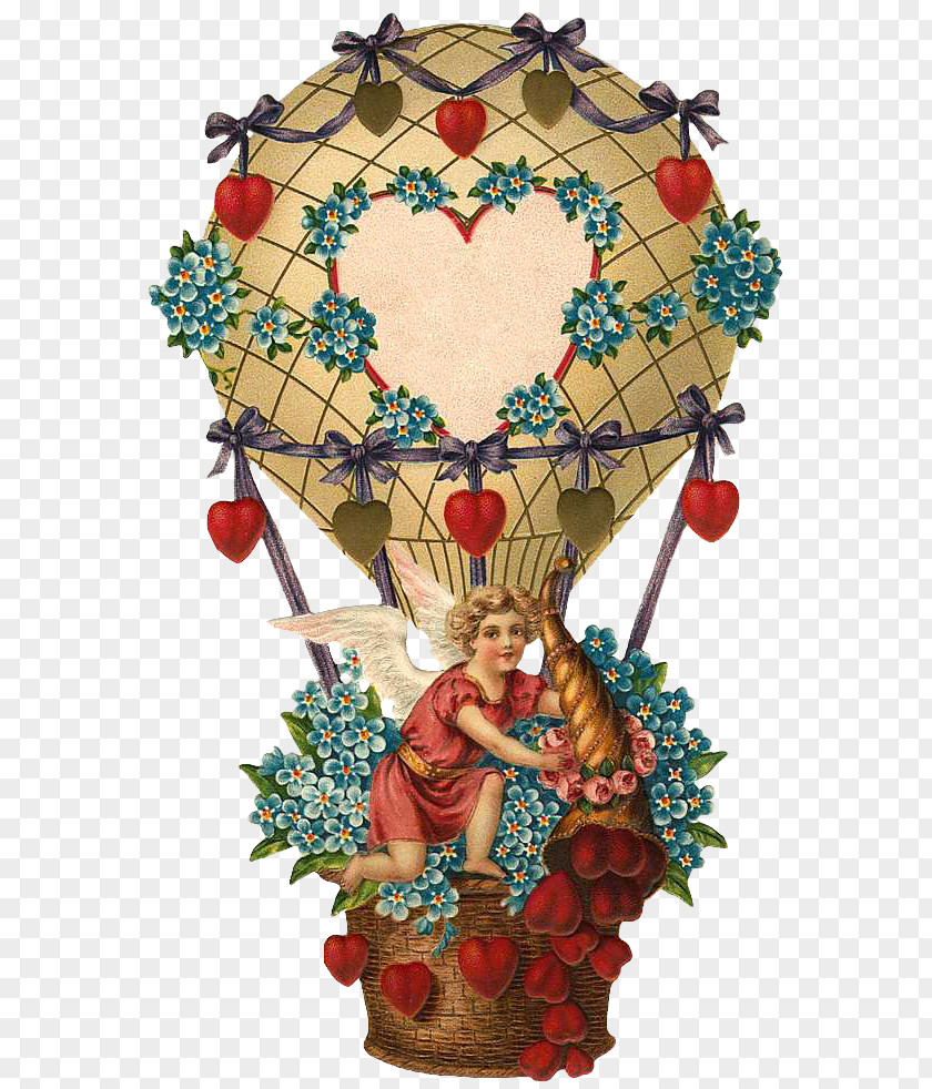 Hand Painted Hot-air Balloon Hot Air Christmas Ornament Clip Art PNG