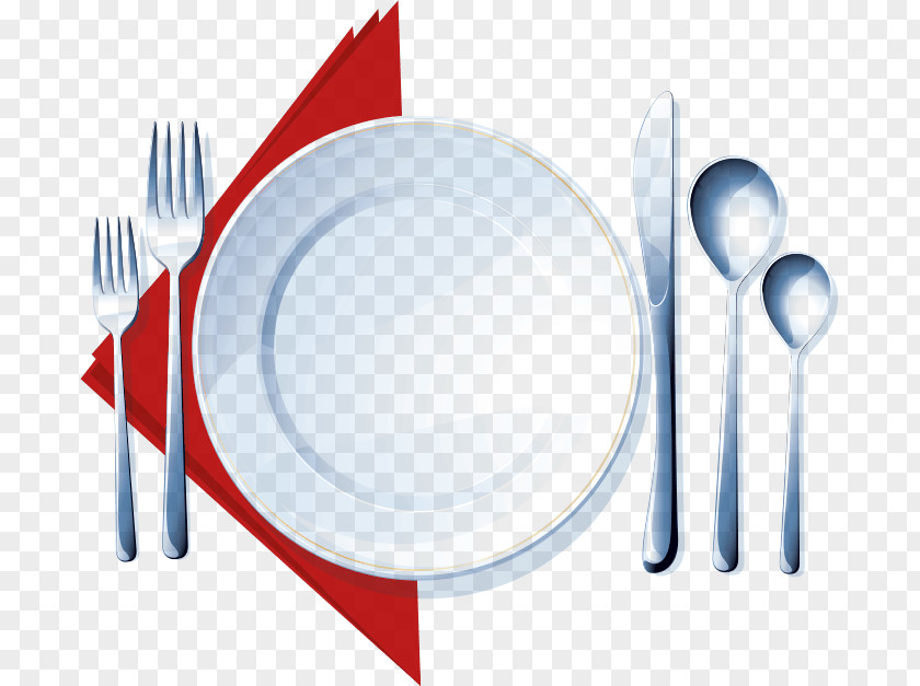 Knife Cloth Napkins Plate Spoon Fork PNG