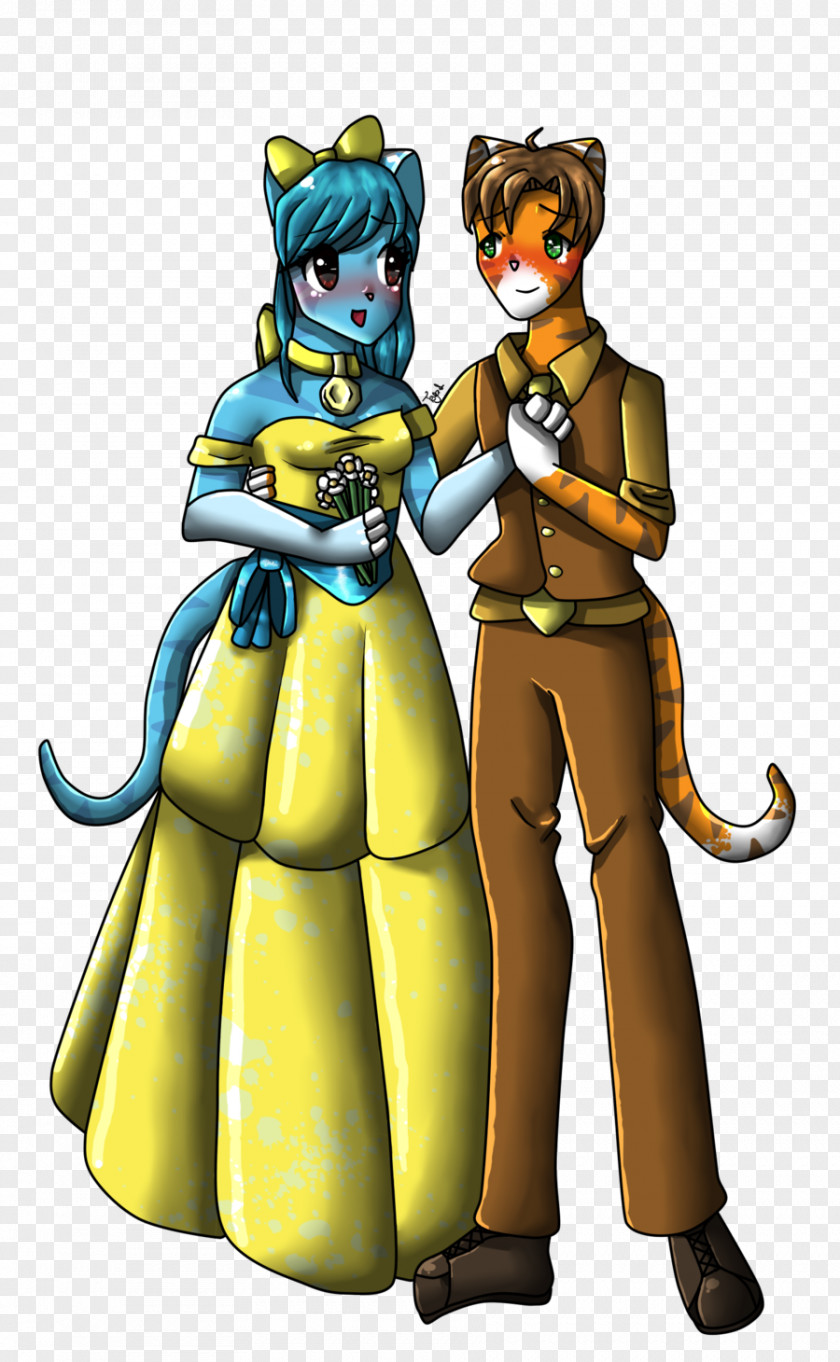 Wedding Bell Cat Cartoon Mammal Figurine PNG