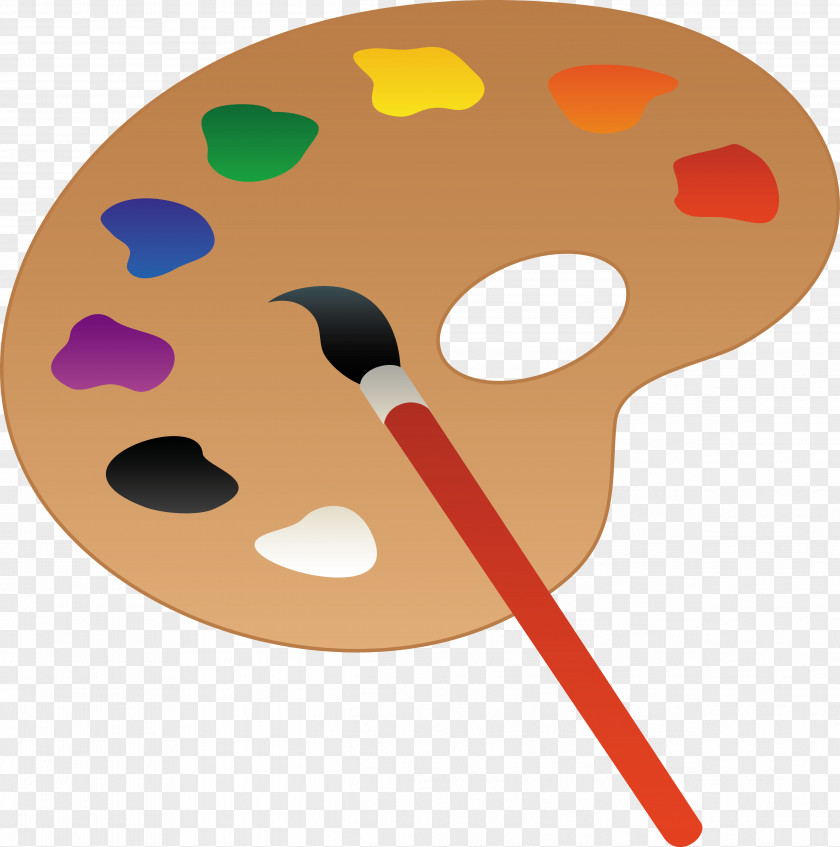 Cartoon Painting Cliparts Palette Oil Paint Clip Art PNG