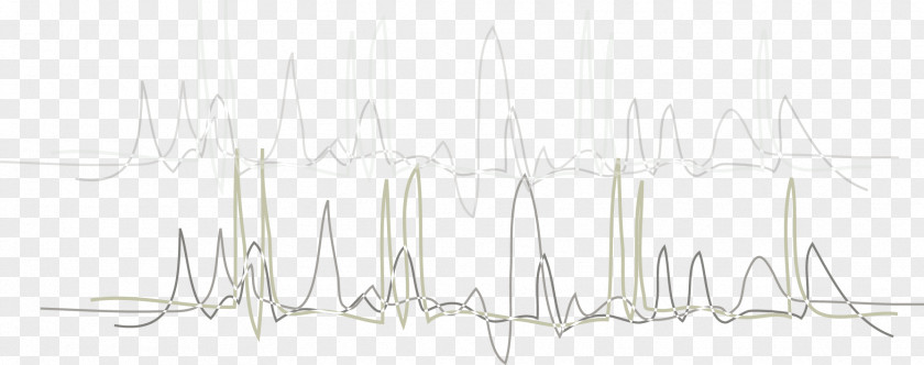 Messy Heart Rate White Line Art Black PNG