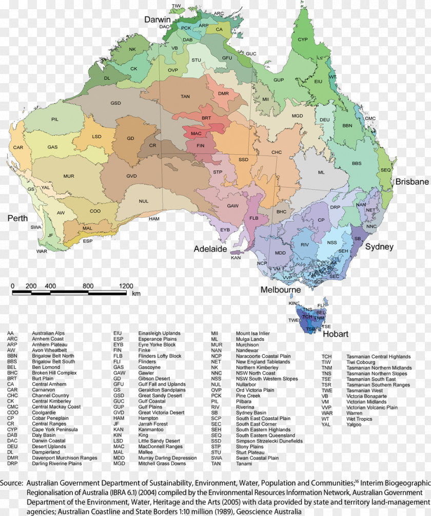 Natural Environment Australia Landscape Biogeography Ecoregion PNG