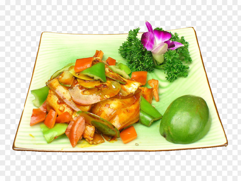 Papaya Cooked Pork Twice Thai Cuisine Cocido Chinese PNG