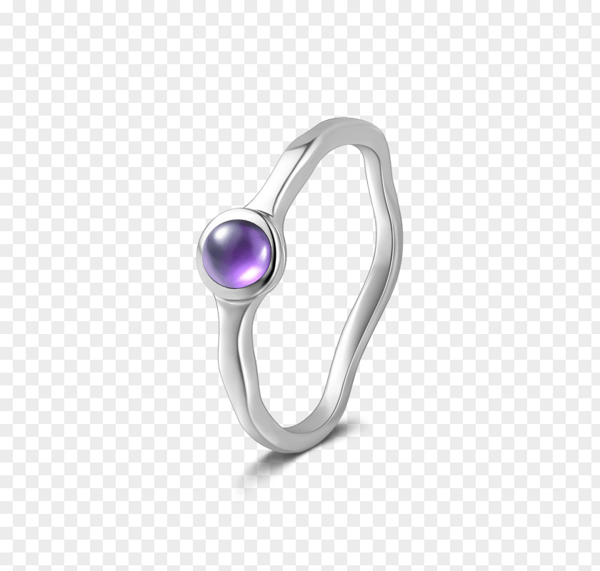 Ring Amethyst Pre-engagement Silver Purple PNG