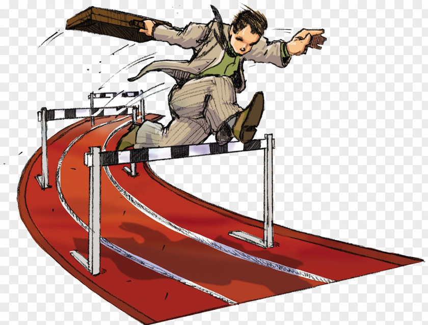 Track And Field Stock Illustration Hurdling Businessperson Running PNG