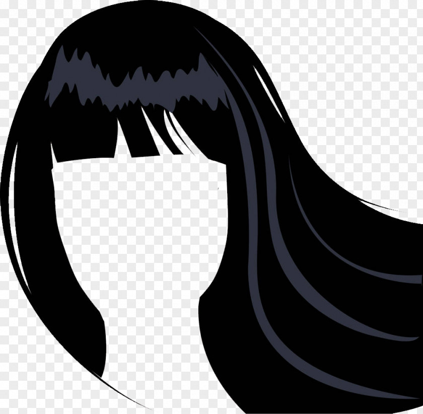 Vector Lady Hair Bangs Face Photography Illustration PNG