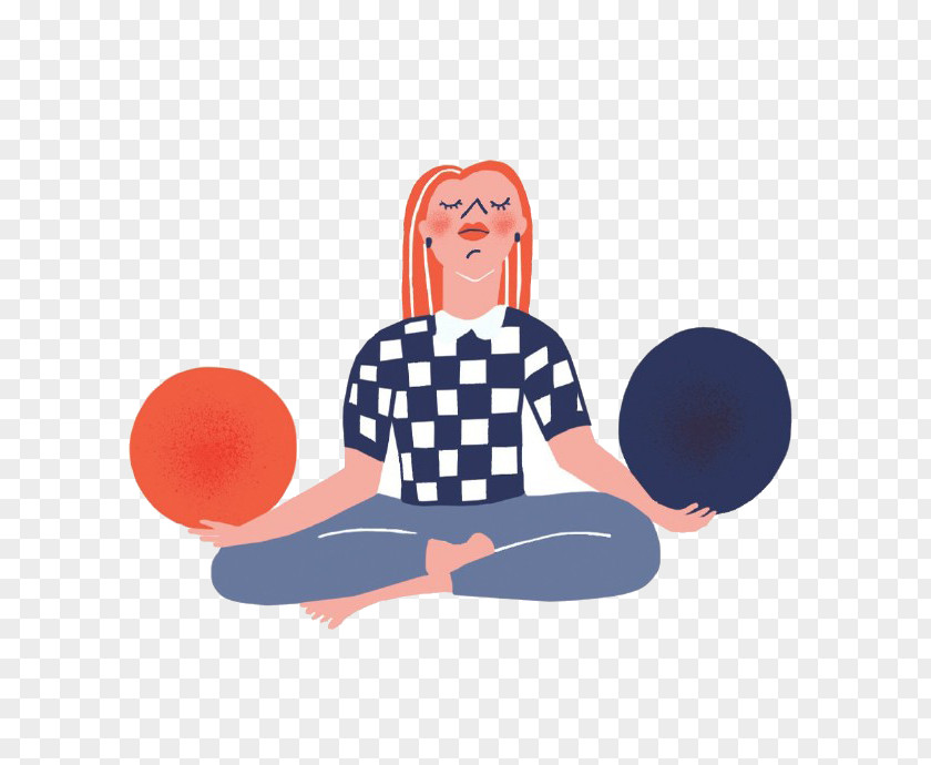 Cartoon Yoga Exercise Zodiac Libra Illustration PNG
