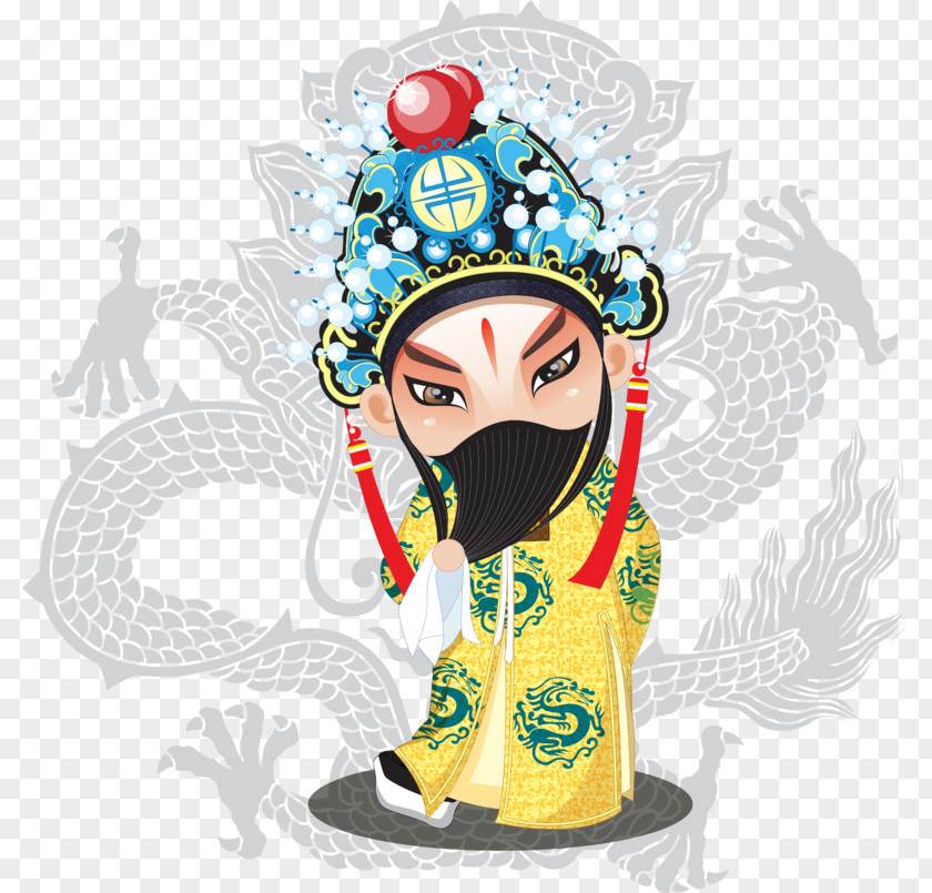 Design Peking Opera Judge Bao Fiction Cartoon Chinese PNG
